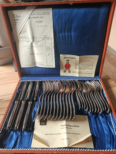 Alpacco pat versilbert - 90, gr.