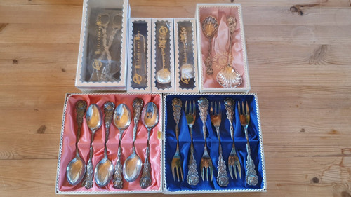Versilbertes besteck set - versilbertes,