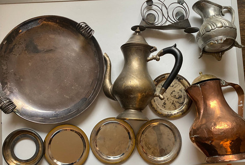 Sammlung versilbertes zinn - sammlung, versilbertes,