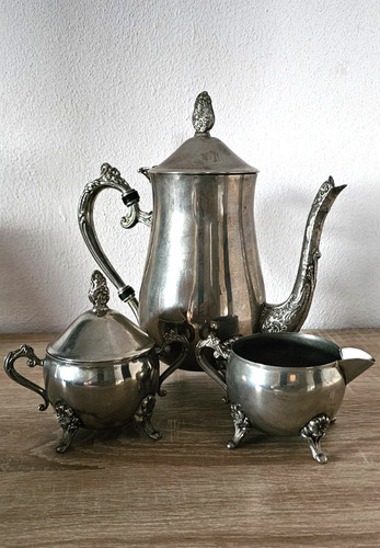 Versilbertes kaffeeservice - versilbertes,
