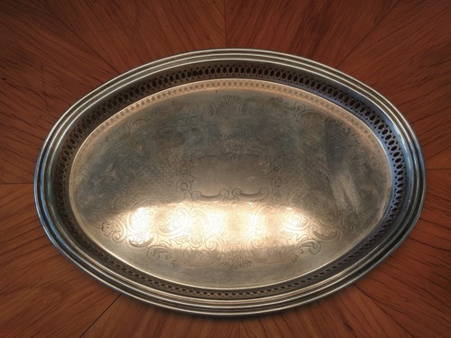Versilbertes art deco tablett - art,