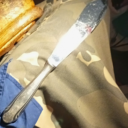 Versilbertes messer - versilbertes,